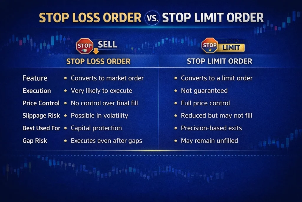 Stop loss vs Limit order
