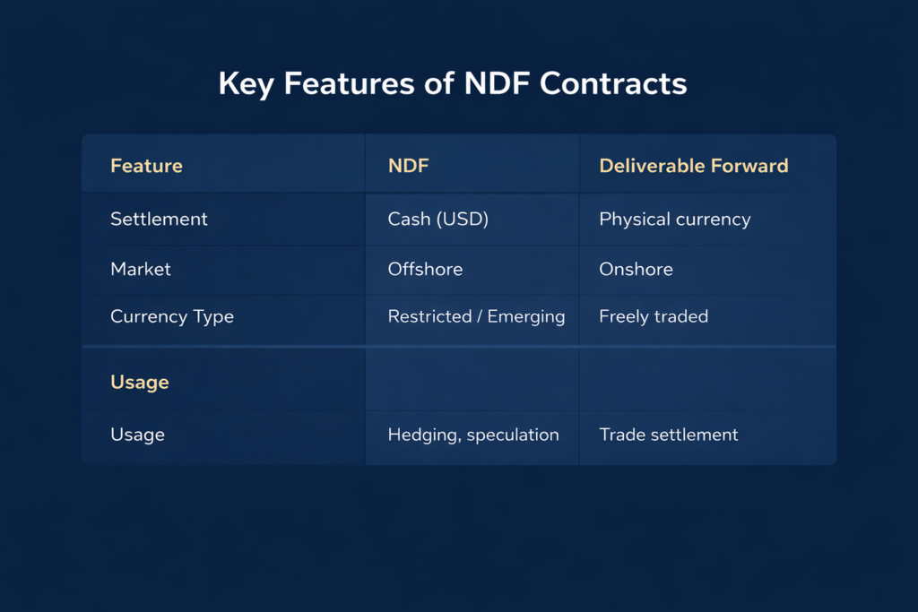 Key Features of NDF Contracts