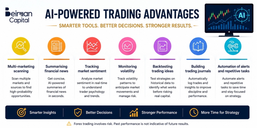 AI trading software is prevalent in today's landscape for the following purposes: